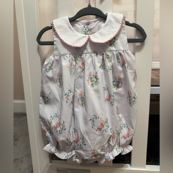 Cecil and Lou Pink Peter Rabbit Bubble Romper - Picture 1 of 3